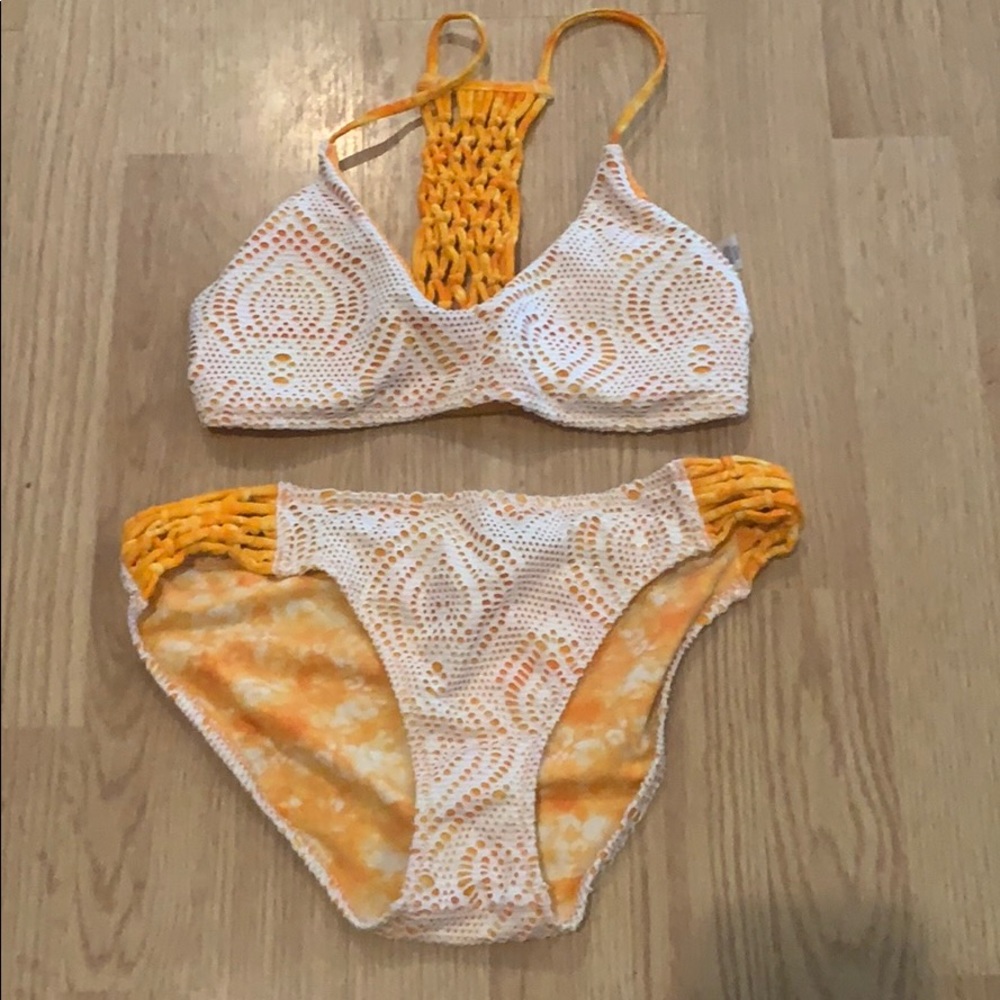 Orange mesh American eagle bikini